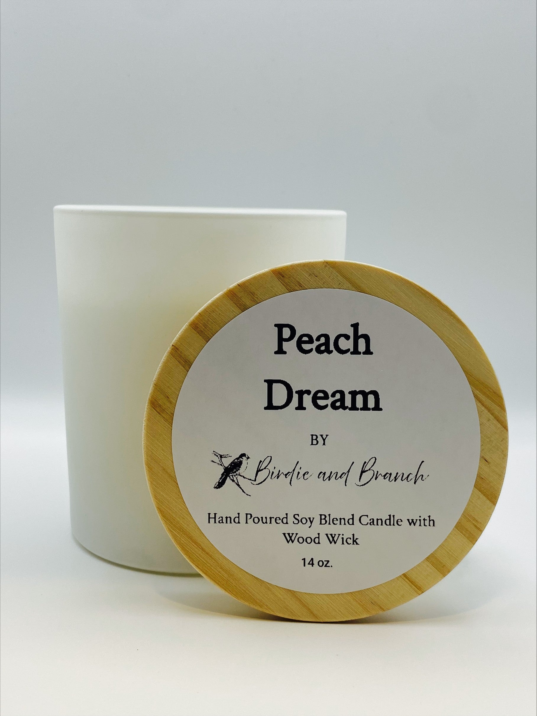 Peach Dream Soy Blend Candle with Wood Wick