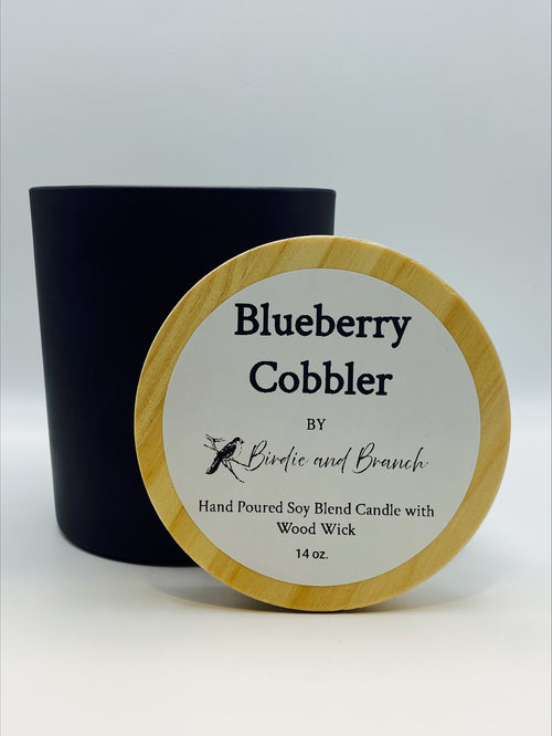 Blueberry Cobbler Soy Blend Candle with Wood Wick