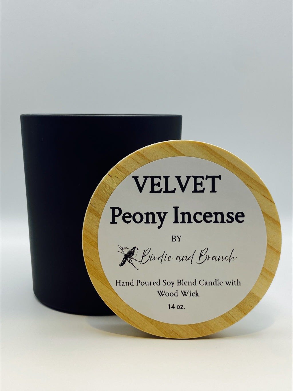 Velvet Peony and Incense Soy Blend Candle