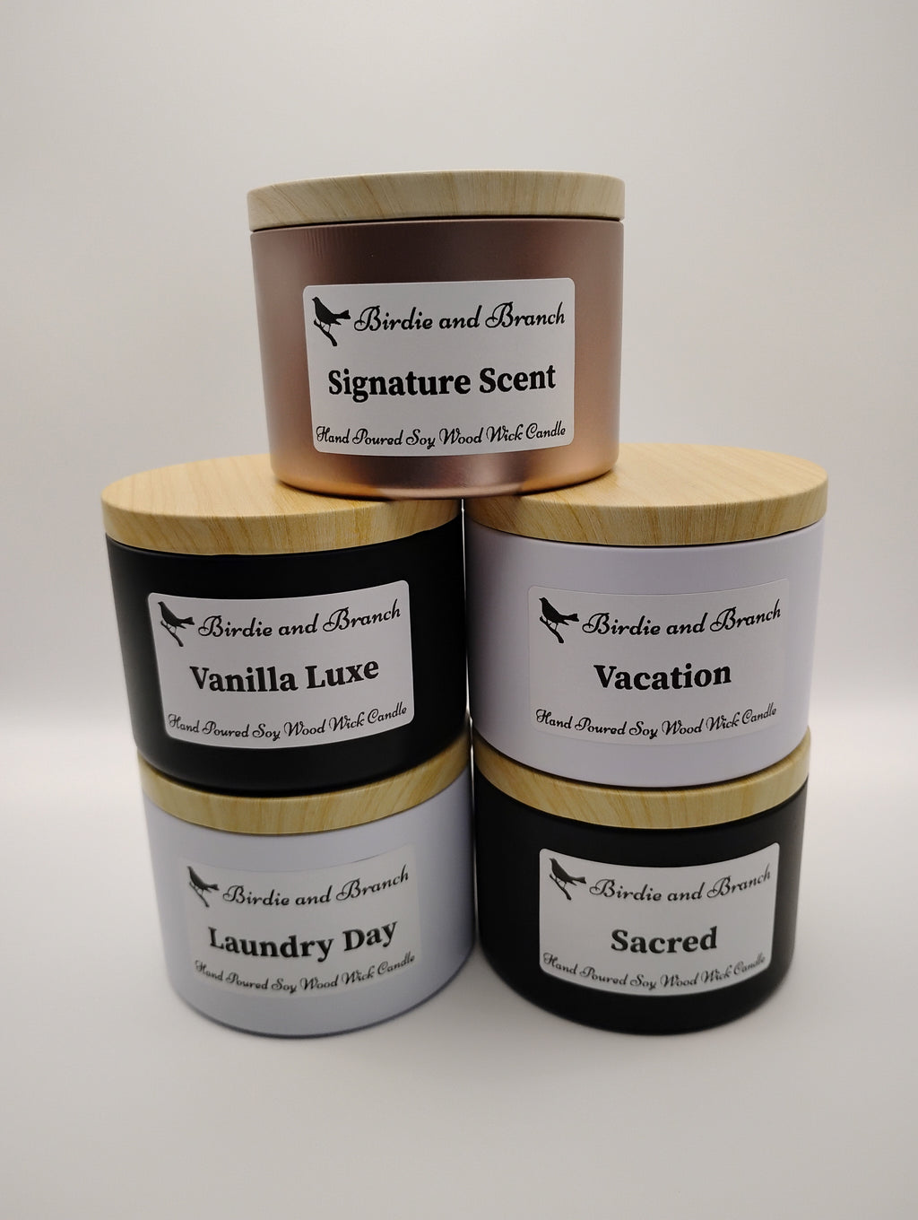 Vanilla Luxe 8 Ounce Soy Candle with Wood Wick