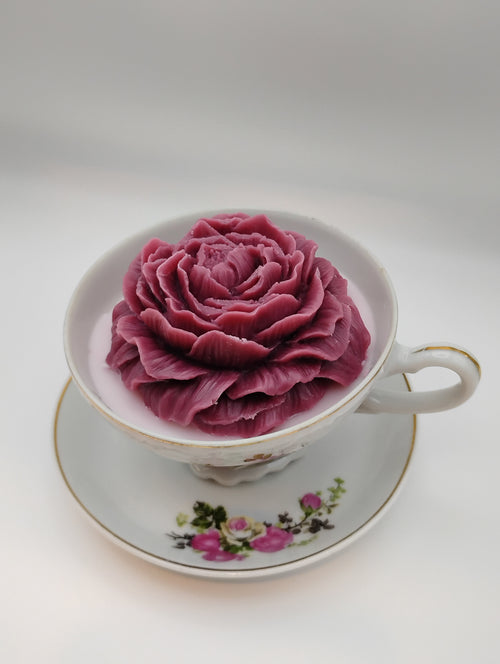 Vintage Tea Cup Wickless Candle