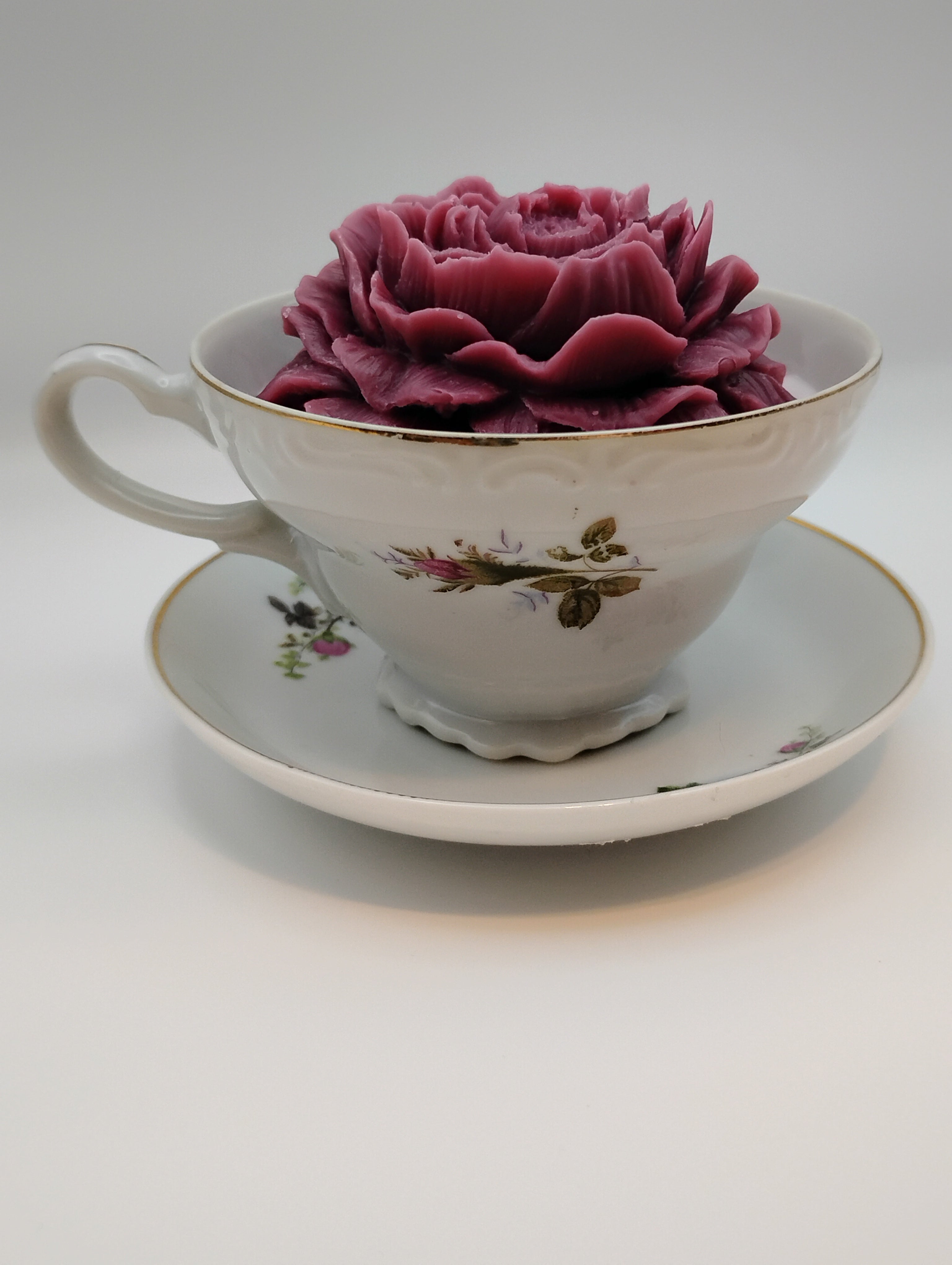 Vintage Tea Cup Wickless Candle