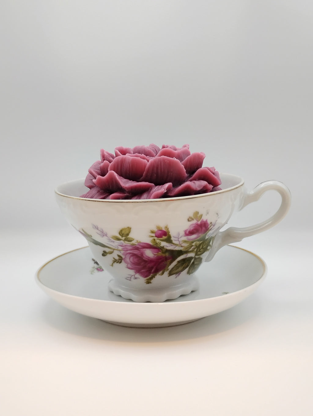 Vintage Tea Cup Wickless Candle