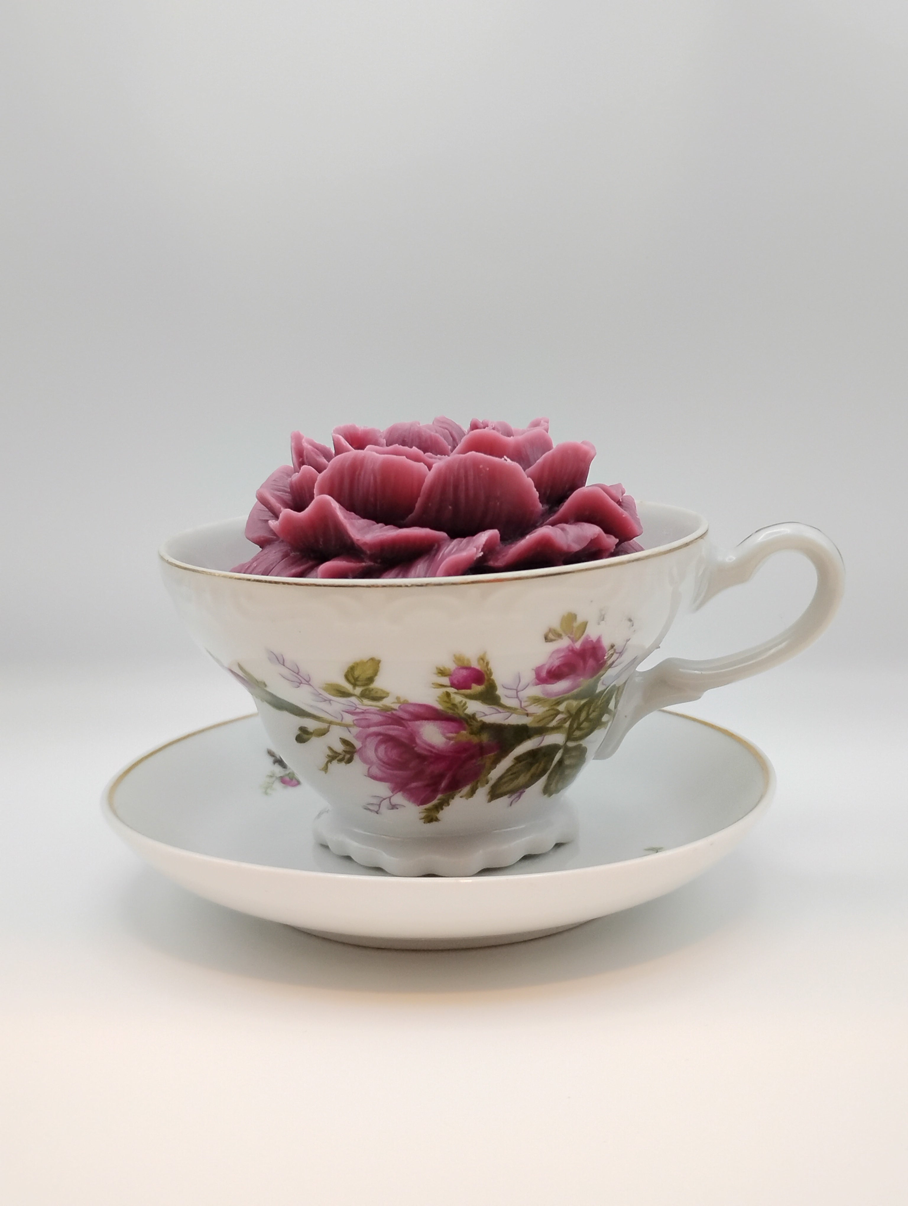 Vintage Tea Cup Wickless Candle